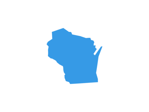 Illustration of the state of Wisconsin